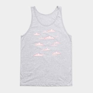Pink Cartoon, Candy Clouds Pattern Repeat, Digital illustration Tank Top